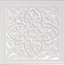 Декор глянцевая Armonia A Blanco 15x15 9мм  белый Monopole