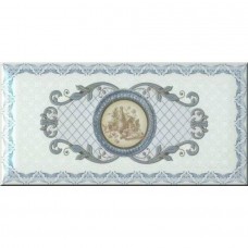 Декор матовая Imperial Azul 1 20x10 6мм  белый Monopole