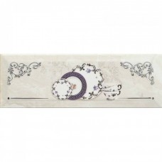 Декор глянцевая Petra Pranzo Silver A 30x10 9мм  серый Monopole