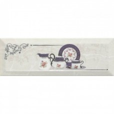 Декор глянцевая Petra Pranzo Silver C 30x10 9мм  серый Monopole