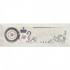 Декор глянцевая Petra Pranzo Silver B 30x10 9мм  серый Monopole