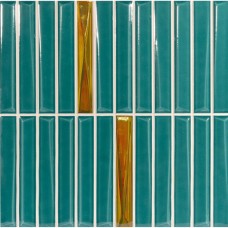 Декор глянцевая Melody Turquoise Silver Decor 20x20 8.5мм  голубой Monopole