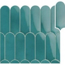 Керамическая плитка глянцевая Fan Mix Turchese 20x7 10мм  бирюзовый Natucer