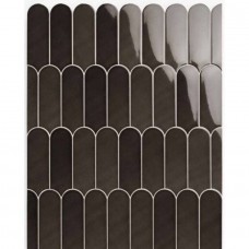 Керамическая плитка глянцевая Fan Mix Black 20x7 9мм  черный Natucer