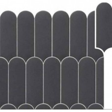 Керамическая плитка матовая Fan Dark Matt 20x7 10мм  черный Natucer