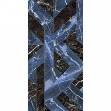 Керамогранит полированная Rhapsody 118716 Outline Blue Levigato Rett 120x60 8мм  черный Naxos