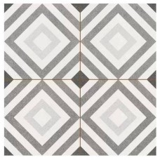 Керамическая плитка матовая Chic NKR_CH_WI_SIL William Silver 45x45 8мм  белый Niceker