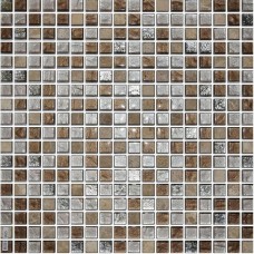 Мозаика глянцевая Glasstone Colonial Brown 30x30 4мм  коричневый Orro Mosaic