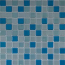 Мозаика глянцевая Cristal Fresh Water (2.5x2.5) 30x30 4мм  голубой Orro Mosaic