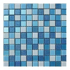 Мозаика глянцевая Cristal Blue Lagoon (2.5x2.5) 30x30 4мм  голубой Orro Mosaic