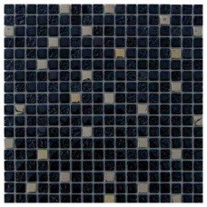 Мозаика глянцевая Glass Antracit 30x30 10мм  черный Orro Mosaic