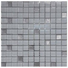 Мозаика глянцевая Glass Vesta White 30x30 10мм  серый Orro Mosaic