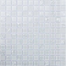 Мозаика глянцевая Glass White Crush 30x30 10мм  белый Orro Mosaic