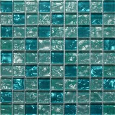 Мозаика глянцевая Glass Lazurit (2.3x2.3) 29x29 8мм  бирюзовый Orro Mosaic
