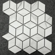 Мозаика глянцевая Ceramic Viva Statuario 31x27 5мм  белый Orro Mosaic