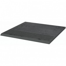 Ступень клинкерная плитка матовая Semir Grafit Stopnica Prosta 30x30 11мм  серый Paradyz