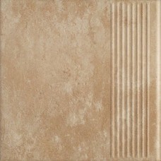 Ступень клинкерная плитка матовая Ilario Beige Stopnica Prosta 30x30 11мм  бежевый Paradyz