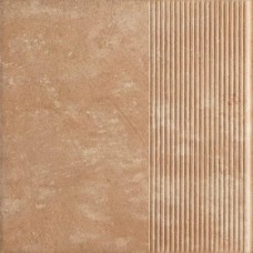Ступень клинкерная плитка матовая Ilario Beige Stopnica Prosta 30x30 8.5мм  бежевый Paradyz