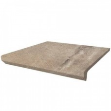 Ступень клинкерная плитка матовая Scandiano Ochra Kapinos Stopnica Prosta 33x30 11мм  бежевый Paradyz