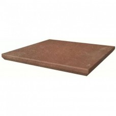 Ступень клинкерная плитка матовая Scandiano Rosso Kapinos Stopnica Narozna 33x33 11мм  бордовый Paradyz