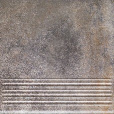 Ступень клинкерная плитка матовая Viano Grys Stopnica Prosta 30x30 11мм  серый Paradyz