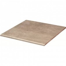 Ступень клинкерная плитка матовая Viano Beige Stopnica Prosta Mat 30x30 11мм  бежевый Paradyz