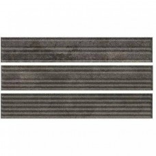 Клинкерная плитка матовая Carrizo Basalt Elewacja Struktura Stripes Mix Mat 40x7 11мм  черный Paradyz