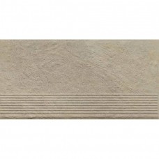 Ступень клинкерная плитка матовая Eremite Crema Stopnica Prosta Struktura Mat 60x30 8.5мм  бежевый Paradyz
