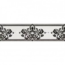 Бордюр глянцевая Elite MRV231 Frise Bianco/Nero 30x8 11мм  белый Piemme Valentino