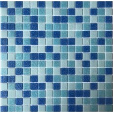 Мозаика лаппатированная PIX105 Стекло (2x2) 32x32 4мм  голубой Pixel Mosaic