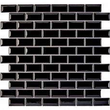 Мозаика глянцевая Керамическая мозаика PIX601 (2.3x4.8) 30x30 7мм  черный Pixel Mosaic