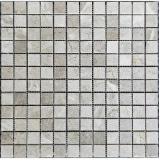 Мозаика Полированная Мрамор PIX330 Tundra Grey (2.3x2.3) 31x31 4мм  серый Pixel Mosaic