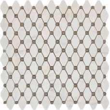 Мозаика полированная Мрамор PIX284 (3.9x2.4) 34x31 7мм  белый Pixel Mosaic