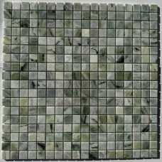 Мозаика Полированная Мрамор PIX312 Jet Green (1.5x1.5) 31x31 4мм  зеленый Pixel Mosaic
