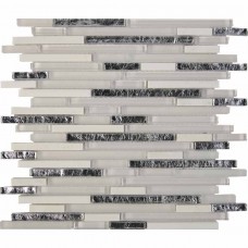 Мозаика глянцевая Камень и стекло PIX728 (1x14.8;1x4.8;1x9.8) 30x29 8мм  серый Pixel Mosaic