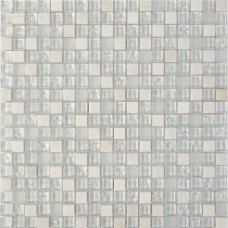 Мозаика глянцевая Камень и стекло PIX715 (1.5x1.5) 30x30 8мм  белый Pixel Mosaic