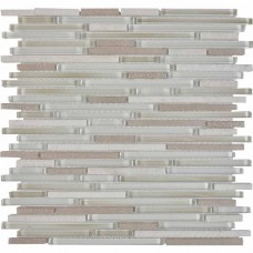 Мозаика глянцевая Камень и стекло PIX735 (0.8x14.8;0.8x4.8;0.8x9.8) 30x30 8мм  серый Pixel Mosaic