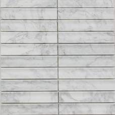 Мозаика матовая Венеция PIX341 Bianco Carrara Concave (3x15.1) 32x31 12мм  серый Pixel Mosaic