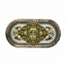 Вставка глянцевая 9500 PCD000023 Inserto Marron Imperial 17x9 9мм  золотой Porcelanite Dos