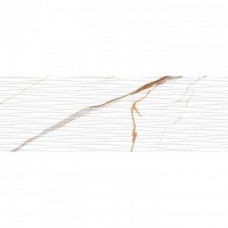 Декор структурированная Signorina DC15-03 Gold Decor Carving 90x30 9мм  белый Primavera