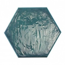 Керамогранит глянцевая Rain Aquamarine Hex 23x20 10мм  бирюзовый Prissmacer