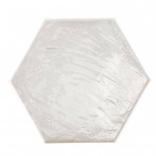 Керамогранит глянцевая Rain Bianco Hex 23x20 10мм белый Prissmacer Керамогранит глянцевая Rain Bianco Hex 23x20 10мм белый Prissmacer
