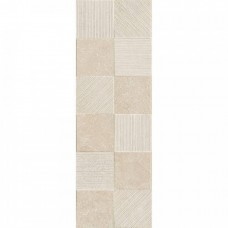 Керамическая плитка матовая Eterna R8HV Arena Struttura Quadro 3D 90x30 10мм  бежевый Ragno