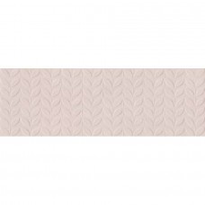 Керамическая плитка матовая Vida RA6M Struttura Foglia 3D Rosa Rett 90x30 10мм  розовый Ragno