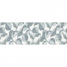 Керамическая плитка матовая Vida RA6Y Decoro Edera Azzurro Touch Rett 90x30 10мм  белый Ragno