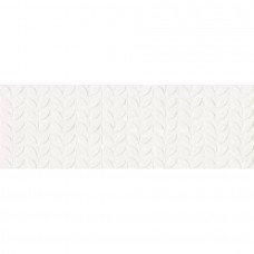 Керамическая плитка матовая Vida RA6J Struttura Foglia 3D Bianco Rett 90x30 10мм  белый Ragno