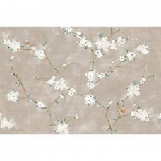 Панно матовая Mixed RC5M Rosa Decoro Fiori Di Pesco Rett. (A+B) 120x40 6мм  серый Ragno