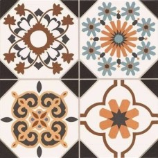 Керамическая плитка сатинированная Oxford Deco 33x33 8мм  многоцветный Realonda Ceramica