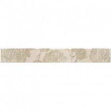Бордюр глянцевая Aura RCS000006 Cenefa Fleurs Beige 59x8 9мм  бежевый Rocersa