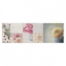 Декор матовая Suger Decorado Angie A Blanco 75x25 9мм  многоцветный Rocersa